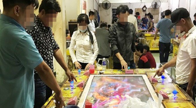 Bắt giữ 40 người đánh bạc dưới hình thức chơi game bắn cá