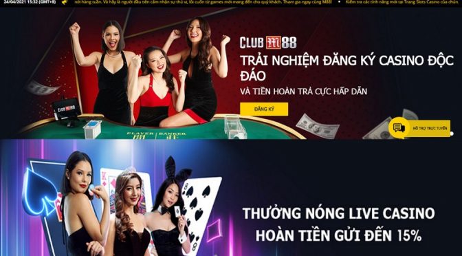 Nhận thưởng độc quyền tại Live Casino M88