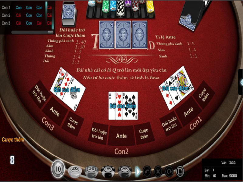 Bài Poker 3 lá là gì? Hướng dẫn cách chơi Poker 3 lá trực tuyến ăn tiền thật
