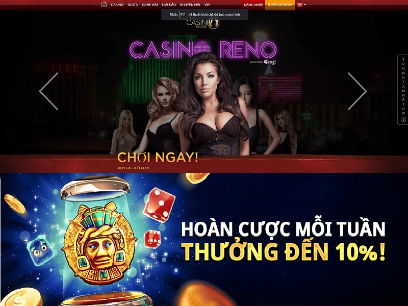 Hoàn cược mỗi tuần thưởng đến 10% tại live casino house