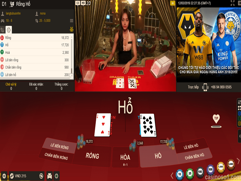Top 3 sòng casino chơi Rồng Hổ online tốt nhất Việt Nam 2021