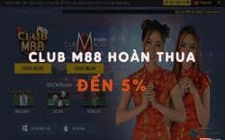 Club M88 hoàn thua đến 5% tại Live Casino