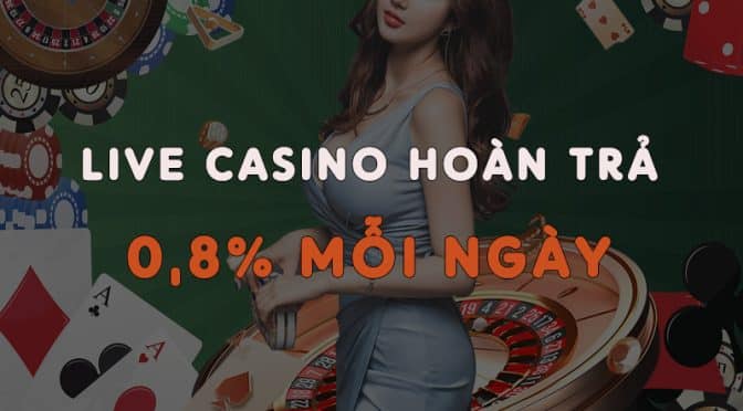 Live Casino hoàn trả 0,8% mỗi ngày chỉ có tại M88