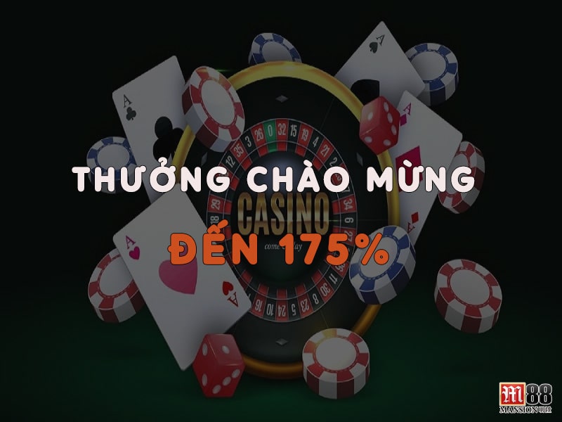 Live Casino thưởng chào mừng đến 175% cùng 28x vòng cược tại M88